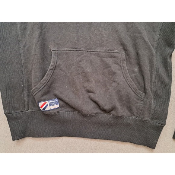 Superdry Mens Large Black Long Sleeve Pullover Hoodie Sweatshirt - Picture 4 of 12